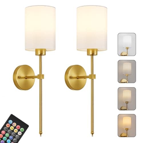 Wireless Rechargeable Amber Wall Sconces Set for Living Room, Bedroom, Entryway
Wireless Rechargeable Dimmable Wall Scon