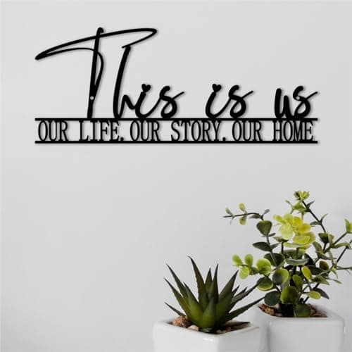 This is us Metal Sign - Hallway Decor - Ideal Gift for Housewarming and Holiday
| This is us Sign 12" x |92" - Metal Wa