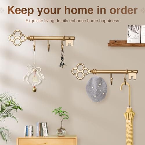 Gold Vintage Key Rack for Entryway Storage
| Classic Gold Wall Mounted Key Holder
| Vintage Gold Key Rack Hook for Entr
