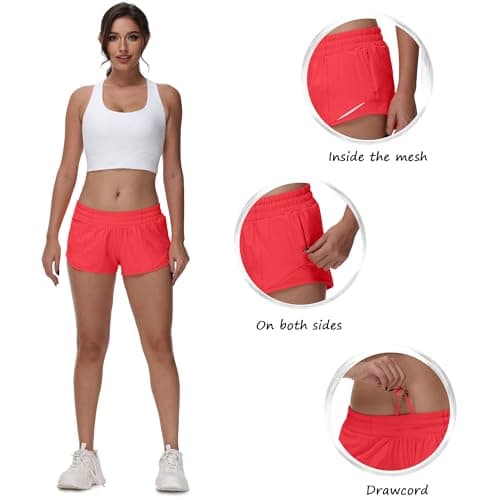 MCEDAR Women's Running Shorts Low Waisted Quick Dry Lightweight Gym Athletic Sports Shorts
| MCEDAR Women's Running Sho