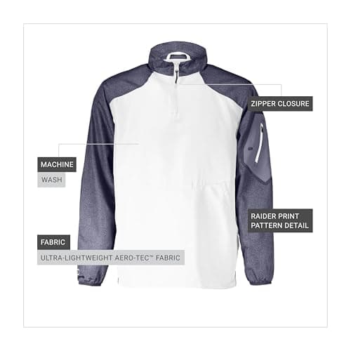Holloway Raider Pullover Cage Jacket Weather-Resistant Ultra-Light Quarter Zip Sleeve Pocket For Outdoor Travel
| Hollo