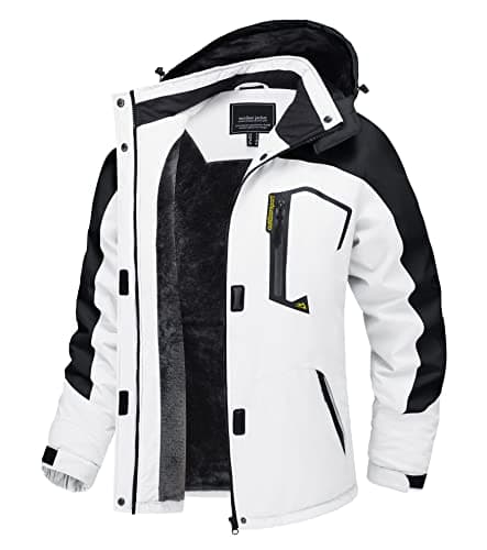 TACVASEN Women's Winter Waterproof Ski Jacket Hooded Fleece Lined Warm Snow Coat for Outdoor Activities
| TACVASEN Wome