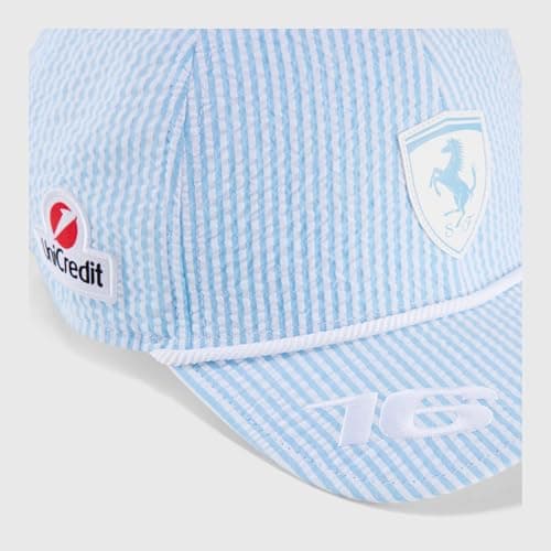 PUMA Scuderia Ferrari F1 Charles Leclerc Monaco 2025 Special Edition Hat - White - One Size Fits Most Summer Party Hat