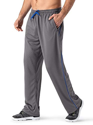 Magnivit Men's Lightweight Sweatpants for Comfortable Athletes with Open Bottom Mesh and Zipper Pockets
| Magnivit Men'