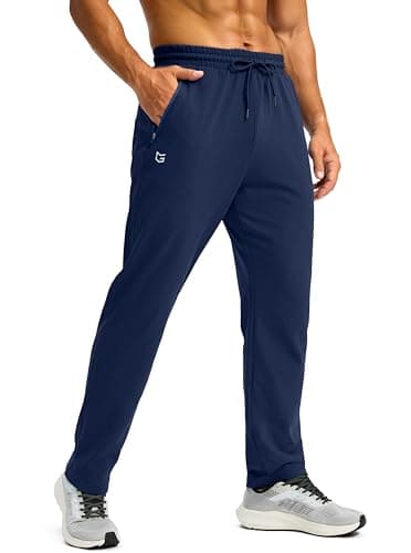 G Gradual Men's Fleece Lined Winter Pants Best for Men Athletes in Cold Weather Zipper Pockets Sweatpants  
G Gradual Me