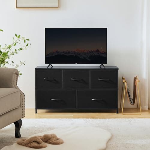 Classic Black OLIXIS Dresser for Bedroom with 5 Drawers
| OLIXIS Storage Organizer Unit with Fabric Bins for Hallway
|