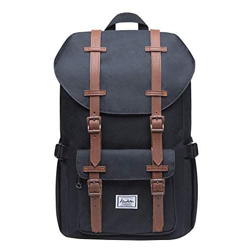 KAUKKO 15.6 Inch Laptop Outdoor Backpack for Men and Women Traveling Rucksack (5-8-Black)
