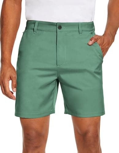 Men's PULI Golf Dress Shorts Flat Front Hybrid 7 Inch Lightweight Quick Dry Chino Casual with Pockets
| PULI Men's Golf