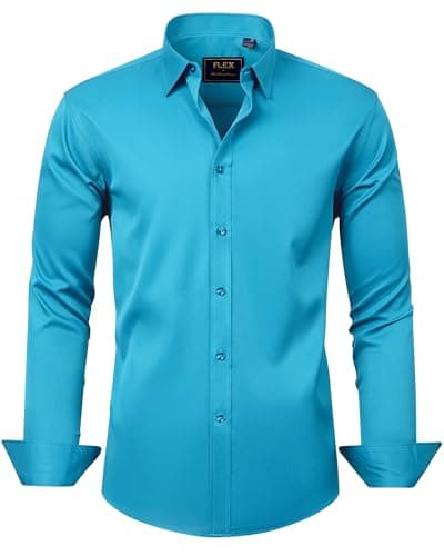 Men's Solid Long Sleeve Stretch Wrinkle-Free Formal Shirt J.VER Business Casual Button Down
| J.VER Men's Long Sleeve S