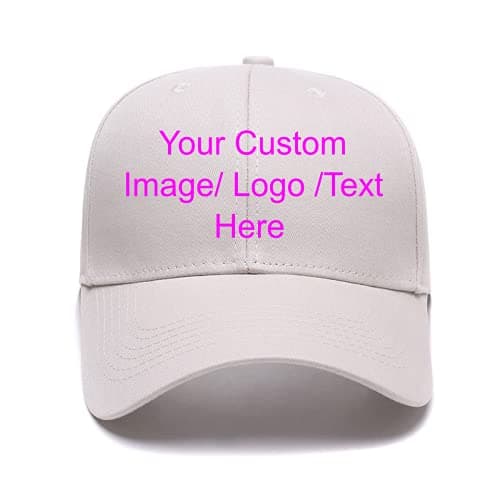 HOFO Custom Text Baseball Cap + Adjustable Trucker Caps + Casual Sun Protection Hat for Men and Women as Gifts