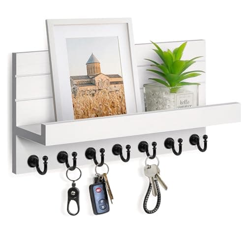 Brown Easy Installation Modern Mail Holder Wall Mount Key Shelf for Hallway Living Room House Decoration