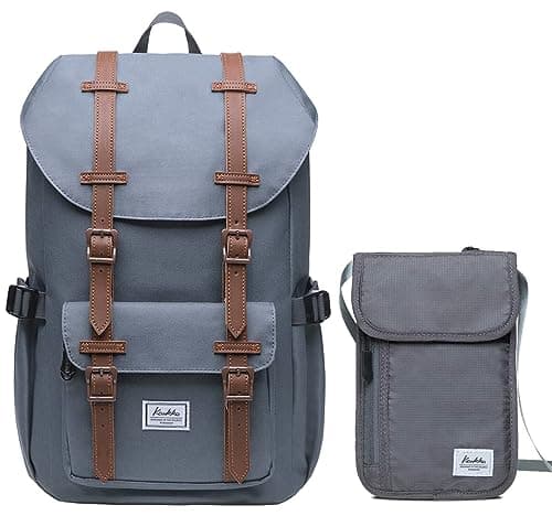 KAUKKO 15.6 Inch Laptop Outdoor Backpack for Men and Women Traveling Rucksack (5-8-Black)