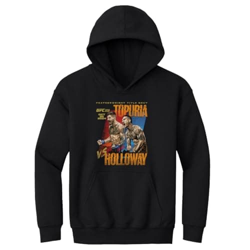 ILIA TOPURIA UFC YOUTH HOODIE SWEATSHIRT - UFC 308 MAX HOLLOWAY USE - TEEN GIFT FOR MMA FANS - SIZE L COLOR BLACK