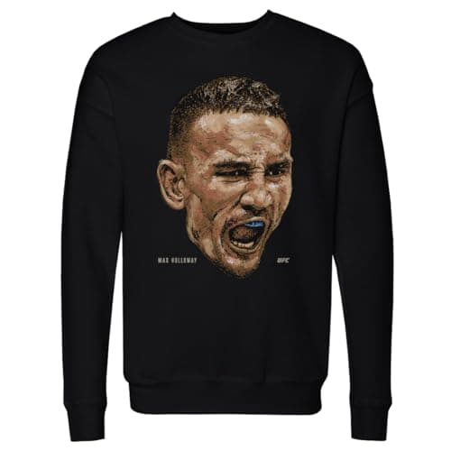 Max Holloway UFC 500 Level Crewneck Sweatshirt - Fighter Portrait - White