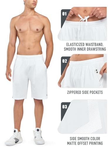 NORTHYARD Men's Athletic Quick Dry Lightweight Basketball Shorts with Zipper Pockets for Running and Gym
| NORTHYARD Me
