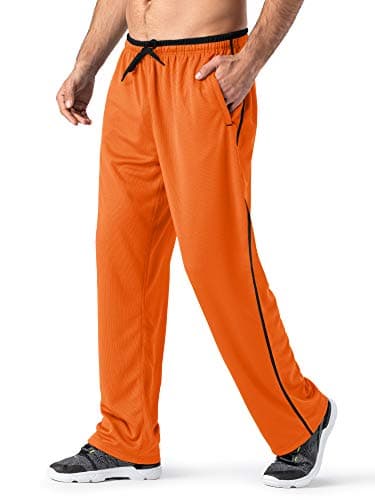 Magnivit Men's Lightweight Sweatpants for Comfortable Athletes with Open Bottom Mesh and Zipper Pockets
| Magnivit Men'