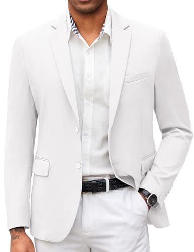 COOFANDY Men's Lightweight Knit Suit Jacket Casual Slim Fit Blazer
| COOFANDY Mens Casual Two Button Suit Blazer Lightw