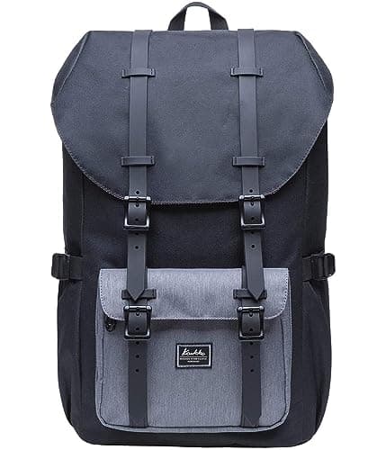 KAUKKO 15.6 Inch Laptop Outdoor Backpack for Men and Women Traveling Rucksack (5-8-Black)