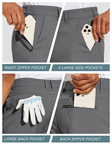 Men's PULI Golf Dress Shorts Flat Front Hybrid 7 Inch Lightweight Quick Dry Chino Casual with Pockets
| PULI Men's Golf