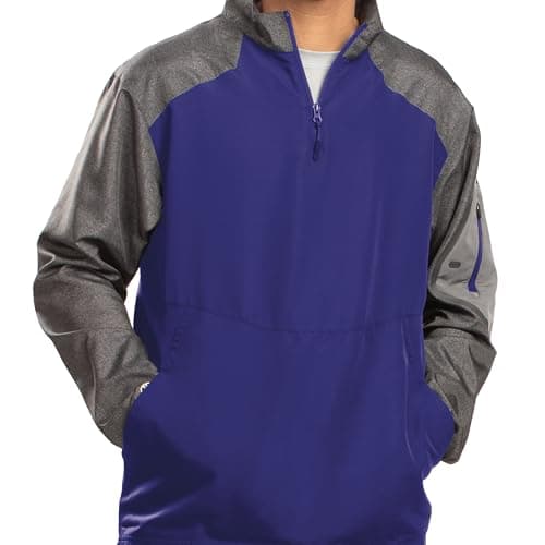 Holloway Raider Pullover Cage Jacket Weather-Resistant Ultra-Light Quarter Zip Sleeve Pocket For Outdoor Travel
| Hollo