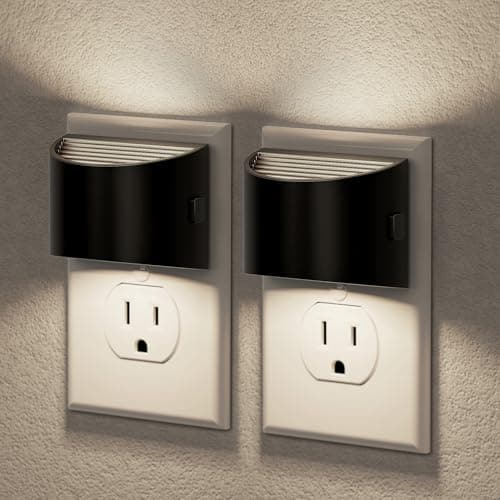 JandCase Automatic Night Lights Plug into Wall for Kids Bathroom Hallway Kitchen Bedroom Decor
| JandCase 2 Pack Modern