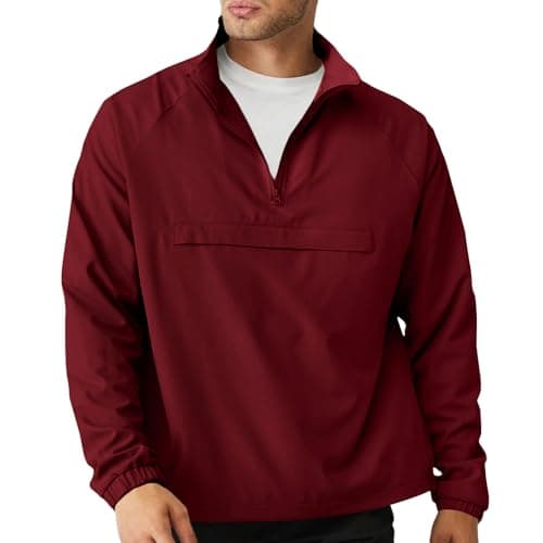 Men's Lightweight Quarter Zip Windbreaker Jacket for Golf, Hiking, and Running
| SEGANUP Men's Lightweight Quarter Zip