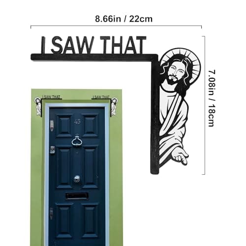 Sanchamy Creative Door Corner Decor for Home Office & Mirror Cabinet Bless This Home Funny Wood Frame Decor-8.66x7.08 In