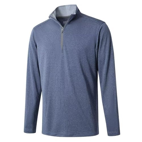 M MAELREG Quarter Zip Golf Pullover Men's Dry Fit Long Sleeve Performance Wicking Sweatshirt forMen