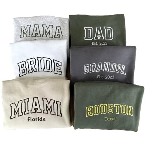 Personalized Embroidered Sweatshirt Custom For Women
Customized Embroidered Hoodie Sweatshirt as Mom_gift_Christmas
Cust