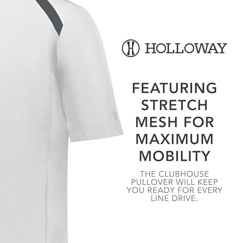 Holloway Boys Clubhouse Short Sleeve Pullover Cage Jacket for Active Boys in Sportsistant Weather Conditions Stylish and
