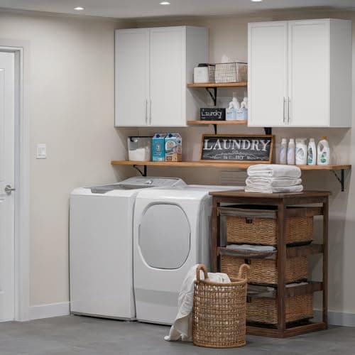 Kitchen and Laundry Wall Storage Cabinet in Grey with Shaker Doors and Shelf
| Grey Wall Amount Cabinet for Kitchen and