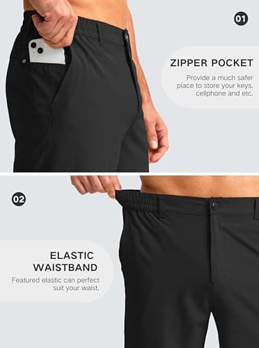 G Gradual Men's Lightweight Quick Dry Breathable Golf Shorts for Casual Work and Play
| G Gradual Men's Stretch 9" Golf