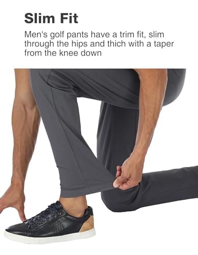 Puli Golf Pants Men Stretch Slim Fit Dress Casual Work Hiking Tapered Waterproof Pants with Pockets
Puli Golf Pants Men