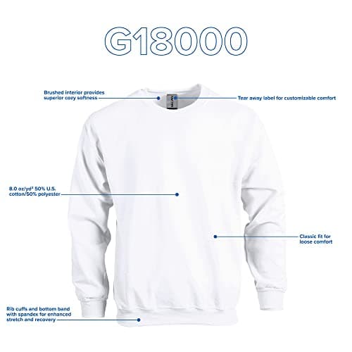 Gildan Fleece Crewneck Sweatshirt - Warmth + Comfort + Unisex
| Gildan Fleece Crewneck Sweatshirt - 100% Certified + So