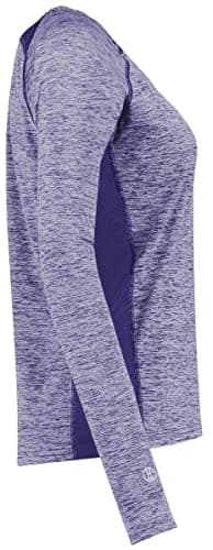 Holloway Sportswear Womens Electrify Coolcore® Long Sleeve Tee 2XL Purple Heather + Fast Cooling Technology + Moisture W