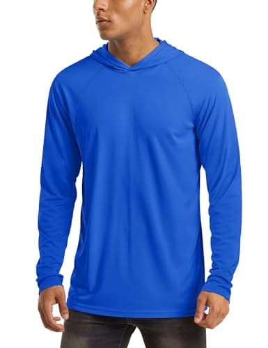 UPF 50+ Men's Hooded Sun Protection T-Shirts for Fishing and Athletic Pursuits
| Men's Hooded UPF 50+ Sun Protection Lo