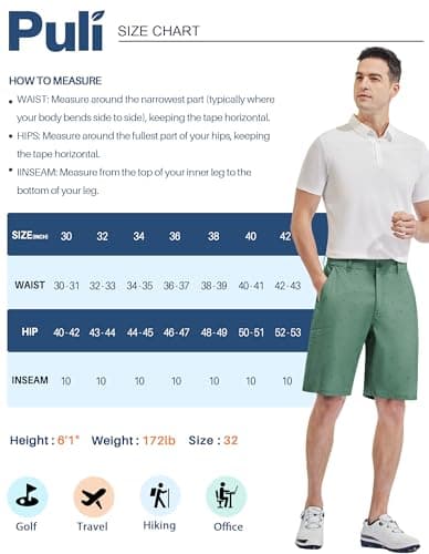 Men's Golf Hybrid Dress Shorts Quick Dry Lightweight Hiking Casual Summer
| Men's Golf Hybrid Short Casual Summer Stret