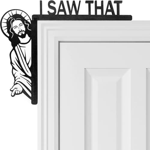Sanchamy Creative Door Corner Decor for Home Office & Mirror Cabinet Bless This Home Funny Wood Frame Decor-8.66x7.08 In