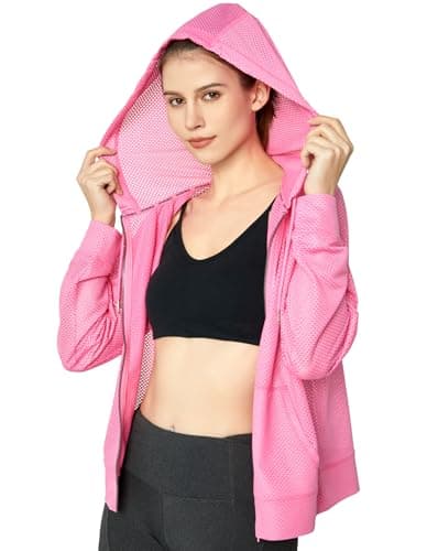 Light and Cozy Women's Long Sleeve Mesh Hoody for Active Wear
| Sheer Hooded Sweatshirt for Women: Lightweight and Styl