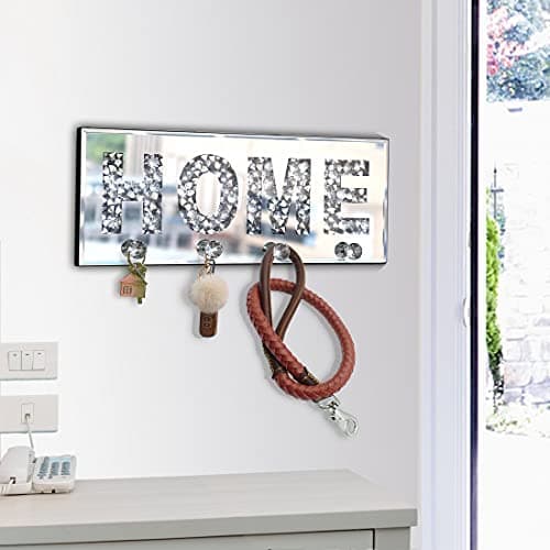Crush Diamond Mirrored Home Letter Plaque Sign for Wall Decor  
Crush Diamond Mirrored Crystal Clear Hooks Key Holder Ke