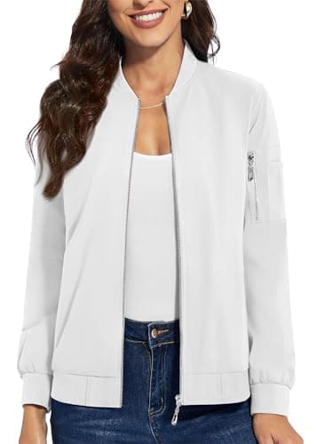 Women's Lightweight Casual Full Zip Windbreaker Jacket for Fall
| Casual Full Zip Windbreaker Jacket for Women Lightwei