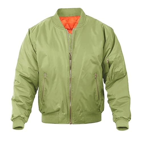 Magnivit Men's Warm Bomber Jacket for Casual Fall Winter and Military Style Outwear
| Magnivit Men's Stylish Bomber Jac