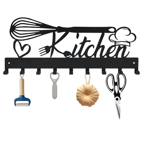 Mountain 12IN Metal Key Holder, Wall Mounted Key Hooks for Kitchen, Entryway, Hallway, Bedroom, Doorway, Key Organizer R