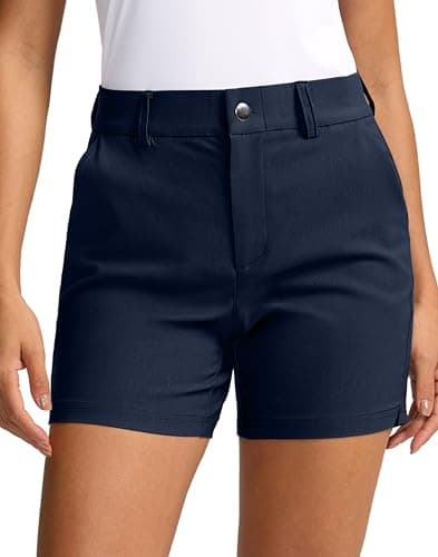 SANTINY Women's Quick Dry Stretch Golf Shorts with Pockets for Summer Casual Outdoor Hiking