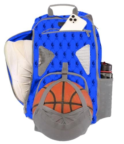 3-Point Road Trip Tech Backpack Basketball Backpack with Waterproof Laptop Sleeve for Sports Enthusiasts | Gym, Camp, an
