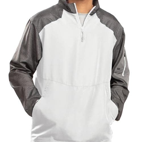 Holloway Raider Pullover Cage Jacket Weather-Resistant Ultra-Light Quarter Zip Sleeve Pocket For Outdoor Travel
| Hollo