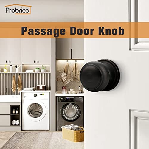 Probrico Passage Door Knobs Handles Keyless Ball Door Knob Oil Rubbed Bronze 6 Pack
Probrico Passage Door Knobs Handles