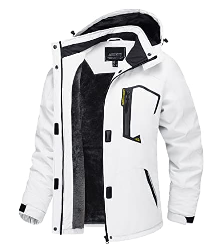 TACVASEN Women's Winter Waterproof Ski Jacket Hooded Fleece Lined Warm Snow Coat for Outdoor Activities
| TACVASEN Wome