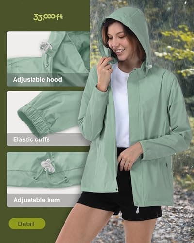Women's 33,000ft Rain Jacket: Waterproof, Lightweight, and Packable for Golf, Hiking, and Travel
| 33,000ft Women's Rai