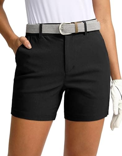 SANTINY Women's Quick Dry Stretch Golf Shorts with Pockets for Summer Casual Outdoor Hiking